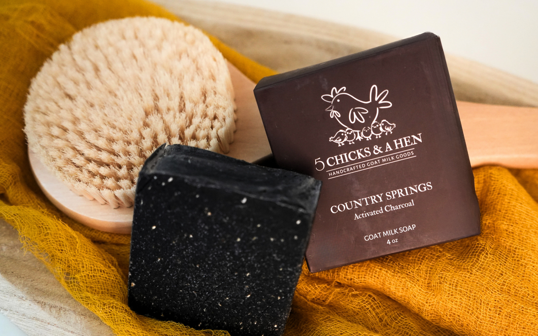 Country Springs ACTIVATED CHARCOAL Handcrafted Goat Milk Bar Soap