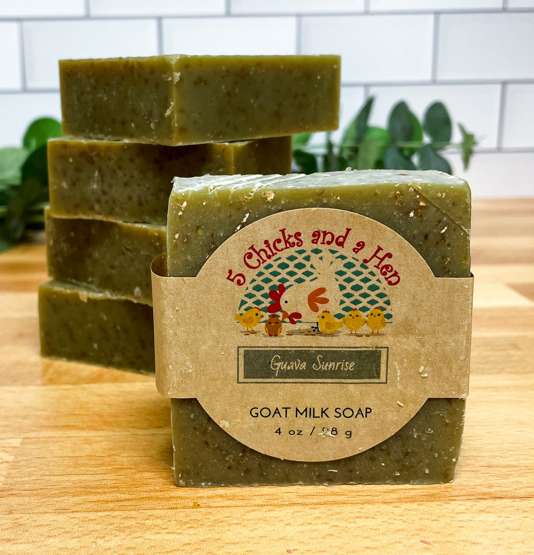 Guava Sunrise Handcrafted Goat Milk Bar Soap
