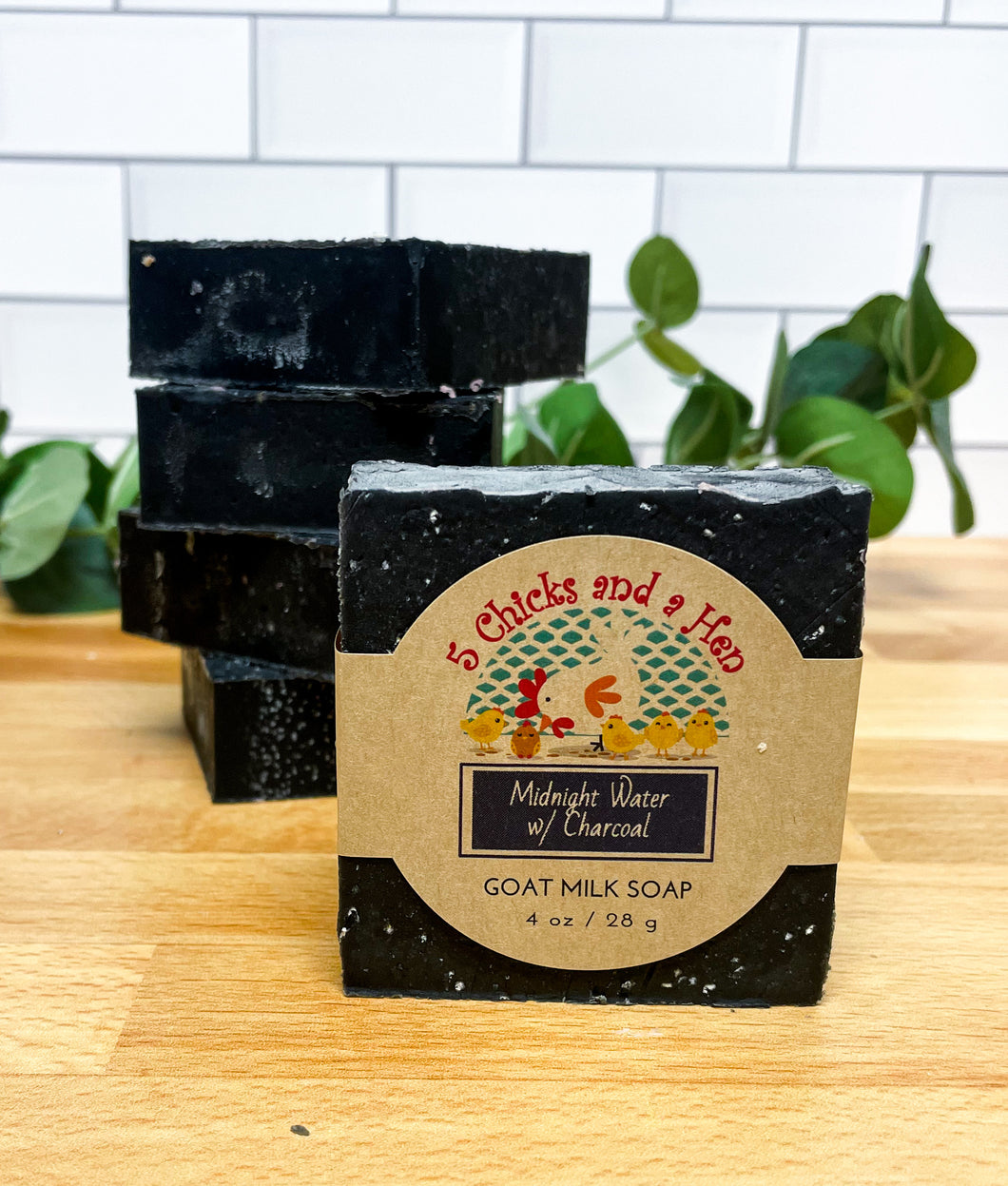 Midnight Waters WITH ACTIVATED CHARCOAL Handcrafted Goat Milk Bar Soap